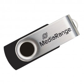 MediaRange usb2.0 flash drive 16gb black/silver